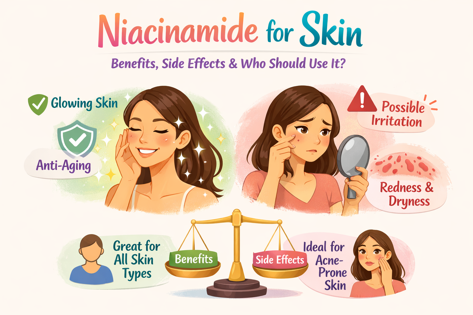 Niacinamide for Skin: Benefits, Side Effects & Who Should Use It
